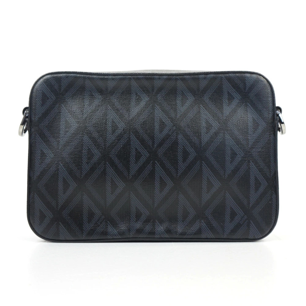 Christian Dior CD Diamond Safari Shoulder Bag Black Crossbody